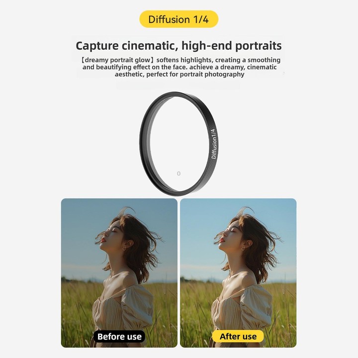 For DJI Osmo Action 6 Lens Protector Diffusion 1/4 Filter