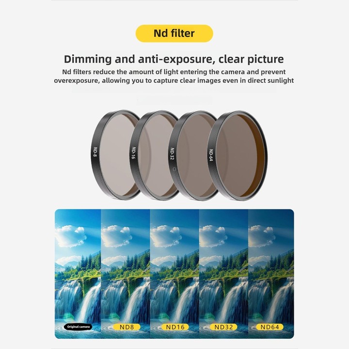 For DJI Osmo Action 6 Lens Protector ND8 Filter
