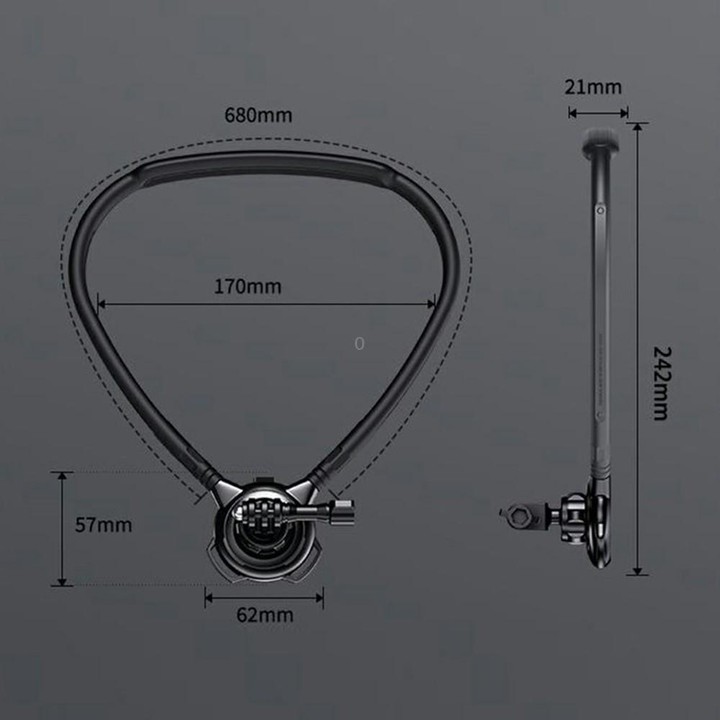 G01 Rotatable Neck Holder Bracket For DJI, GoPro, Insta360, and other Action Cameras