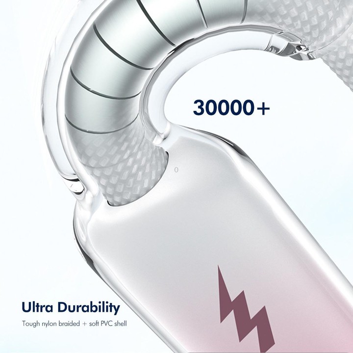 ENKAY 60W USB to Type-C Gradient Color Nylon Braided Fast Charging Data Cable, Length:1m(Pink)