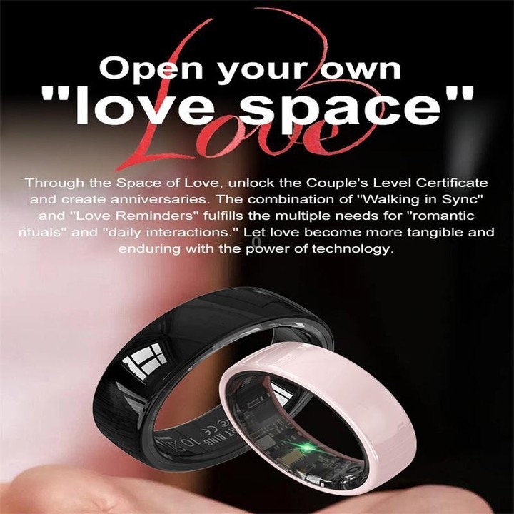 R12 SIZE 8 Smart Ring, Support Heart Rate / Blood Oxygen / Sleep Monitoring / Female Health(White)