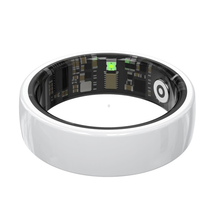R12 SIZE 8 Smart Ring, Support Heart Rate / Blood Oxygen / Sleep Monitoring / Female Health(White)