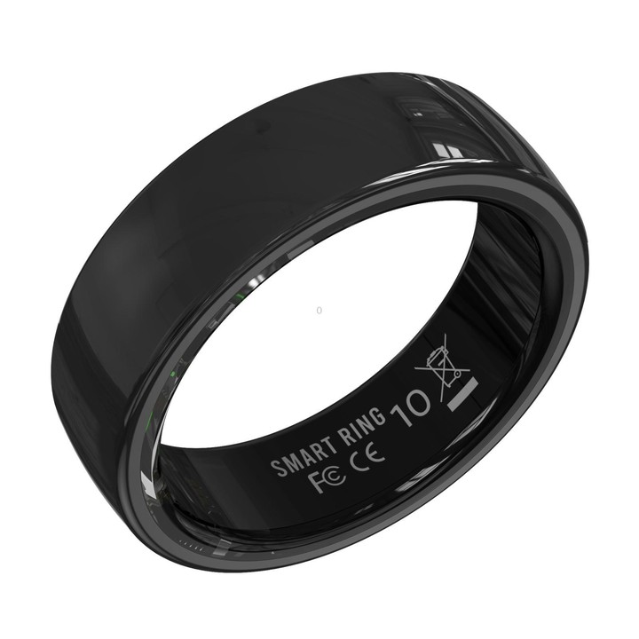 R12 SIZE 9 Smart Ring, Support Heart Rate / Blood Oxygen / Sleep Monitoring / Female Health(Black)