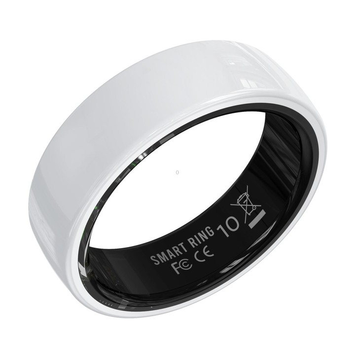 R12 SIZE 9 Smart Ring, Support Heart Rate / Blood Oxygen / Sleep Monitoring / Female Health(White)