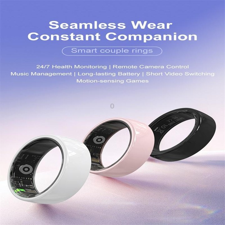 R12 SIZE 10 Smart Ring, Support Heart Rate / Blood Oxygen / Sleep Monitoring / Female Health(Pink)