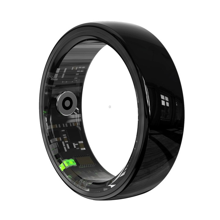 R12 SIZE 13 Smart Ring, Support Heart Rate / Blood Oxygen / Sleep Monitoring / Female Health(Black)