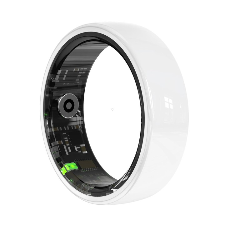 R12 SIZE 13 Smart Ring, Support Heart Rate / Blood Oxygen / Sleep Monitoring / Female Health(White)