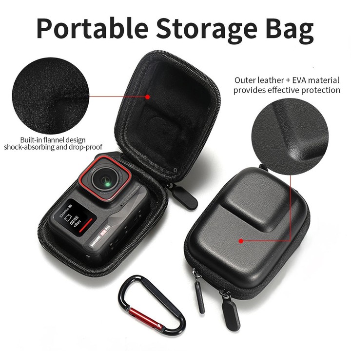 For GoPro HERO13 Black Silicone Case with Lens Cap + 2 Sets Tempered Glass Film + Battery Side Cover + Storage Bag Set