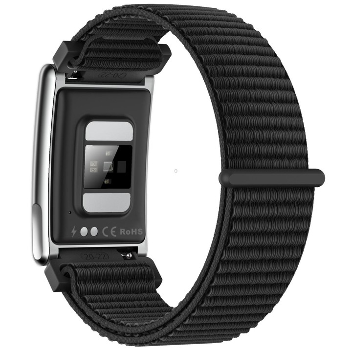 E900 Screenless BT Smart Bracelet Woven Strap, Support ECG Heart Health Analysis / Health Monitoring(Black)