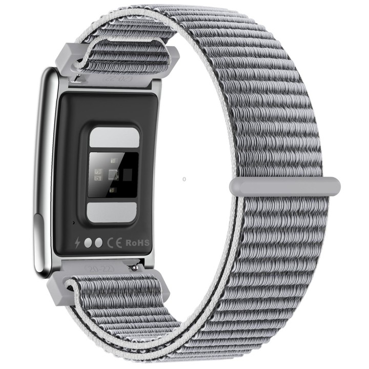 E900 Screenless BT Smart Bracelet Woven Strap, Support ECG Heart Health Analysis / Health Monitoring(Silver)
