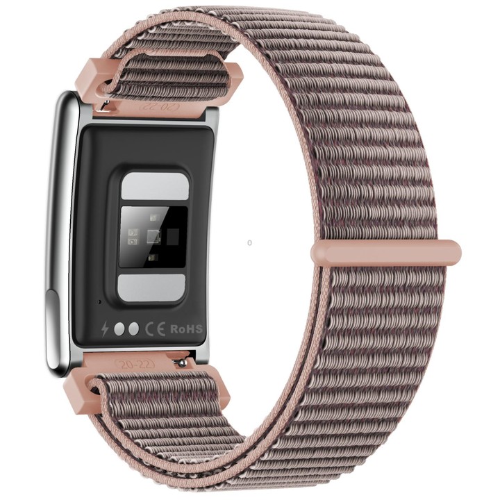 E900 Screenless BT Smart Bracelet Woven Strap, Support ECG Heart Health Analysis / Health Monitoring(Pink)