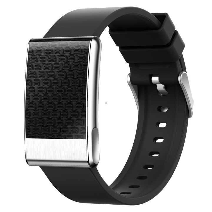 E900 Screenless BT Smart Bracelet Silicone Strap, Support ECG Heart Health Analysis / Health Monitoring(Black)