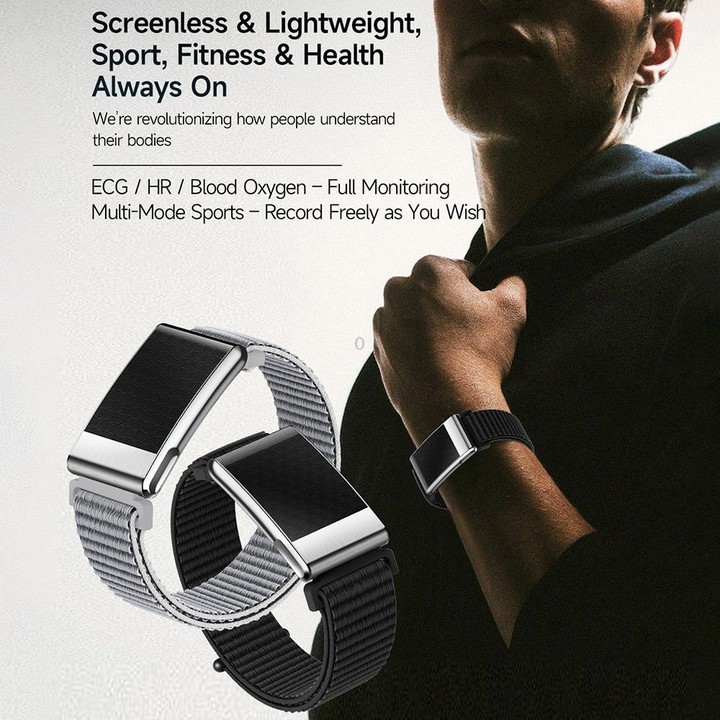 E900 Screenless BT Smart Bracelet Silicone Strap, Support ECG Heart Health Analysis / Health Monitoring(Pink)