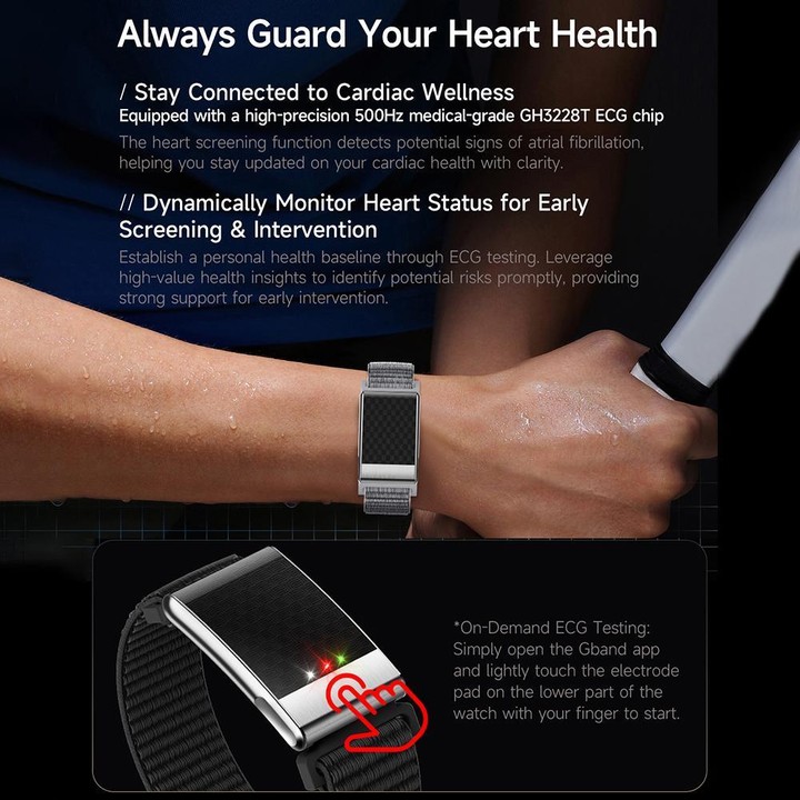 E900 Screenless BT Smart Bracelet Silicone Strap, Support ECG Heart Health Analysis / Health Monitoring(Pink)