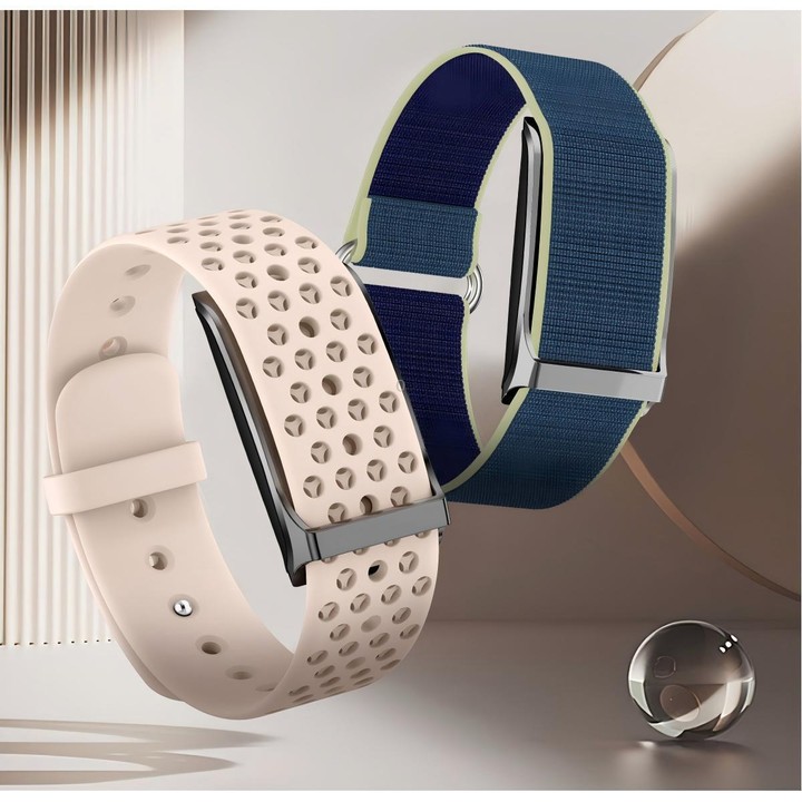 H59 Screenless BT Smart Bracelet Dual Strap, Support Incoming Call Reminder / Health Monitoring(Black)