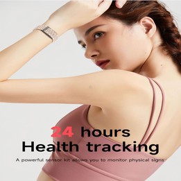 H59 Screenless BT Smart Bracelet Dual Strap, Support Incoming Call Reminder / Health Monitoring(Pink)
