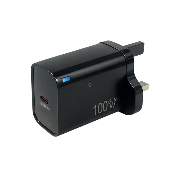 TE-PD46 GaN 100W PD 45W Fully Compatible Protocol Charger for Notebook / MacBook Series，UK Plug(Black)