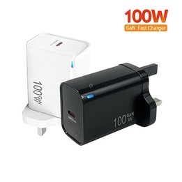 TE-PD46 GaN 100W PD 45W Fully Compatible Protocol Charger for Notebook / MacBook Series，UK Plug(Black)