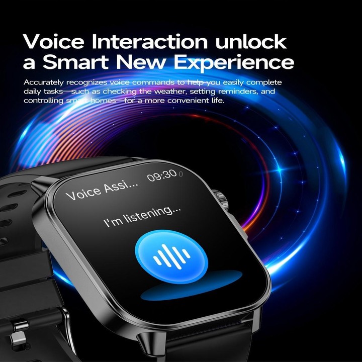 ET571 2.0 inch Color Screen BT Smart Watch Silicone Strap, Support Health Monitoring / ECG(Black)