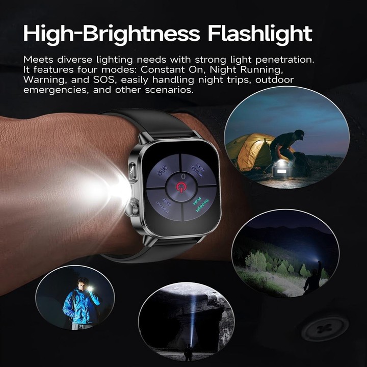 ET571 2.0 inch Color Screen BT Smart Watch Silicone Strap, Support Health Monitoring / ECG(Blue)