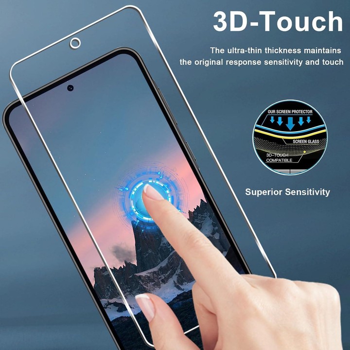 For Samsung Galaxy A37 5G 10pcs 3D Large Arc Half-Screen No White Border High-Aluminum Thick Adhesive HD Tempered Glass Film