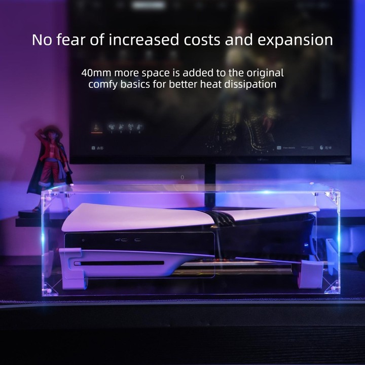 For Sony PS5 Pro / PS5 Slim Acrylic Horizontal Mounting Transparent Dust Cover for PS5 Pro / PS5 Slim