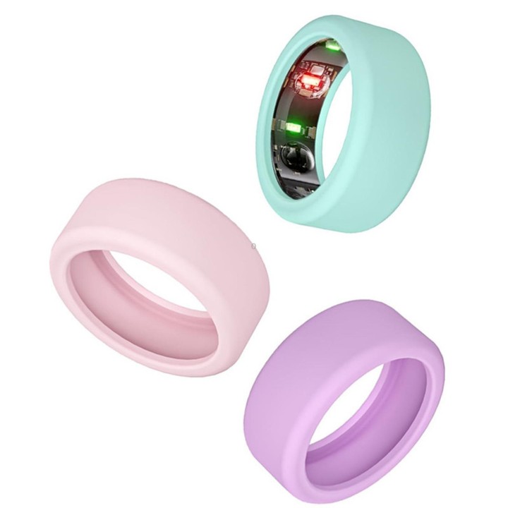 For Oura Ring Gen3 / Samsung Galaxy Ring Silicone Ring Cover, Size:S 5-10(Pink)