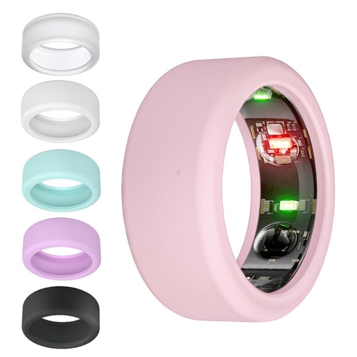For Oura Ring Gen3 / Samsung Galaxy Ring Silicone Ring Cover, Size:S 5-10(White)