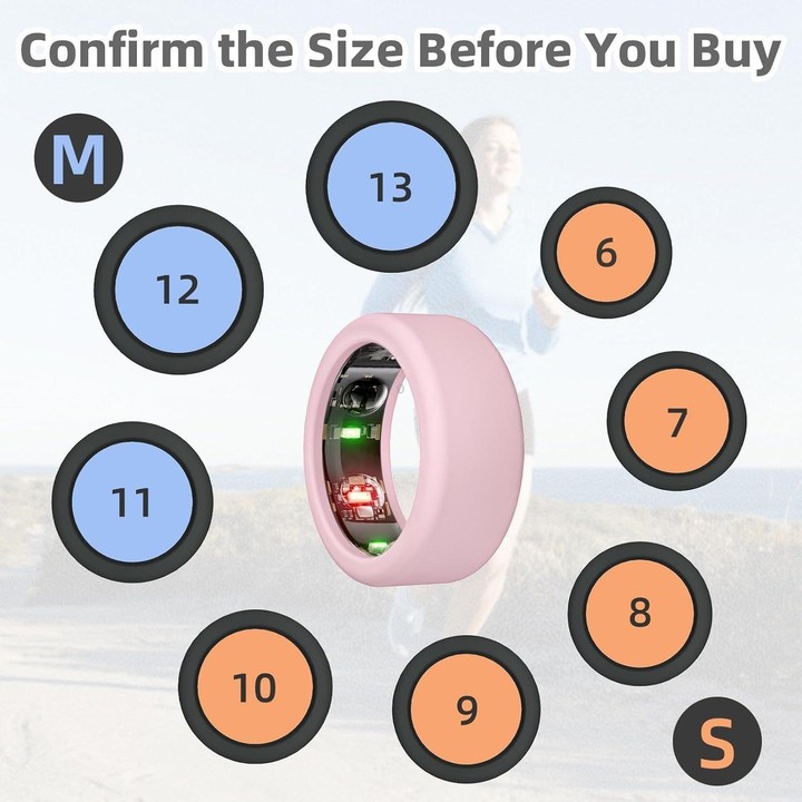 For Oura Ring Gen3 / Samsung Galaxy Ring Silicone Ring Cover, Size:M 11-13(Transparent)