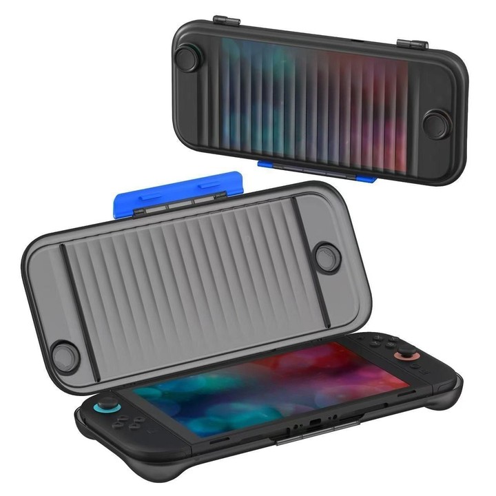 For Nintendo Switch 2 Game Console Anti-slip Textured Hard-Shell Protective Case(Translucent Black)