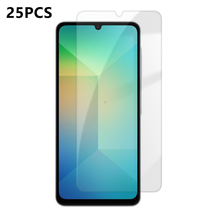 For Galaxy A06 4G / 5G 25pcs High-Aluminum Semi-Screen Anti-Fingerprint HD Tempered Glass Film