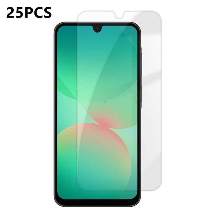 For Galaxy A26 5G 25pcs High-Aluminum Semi-Screen Anti-Fingerprint HD Tempered Glass Film
