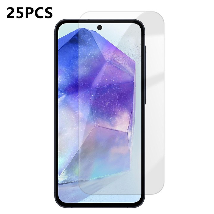 For Galaxy A55 5G 25pcs High-Aluminum Semi-Screen Anti-Fingerprint HD Tempered Glass Film
