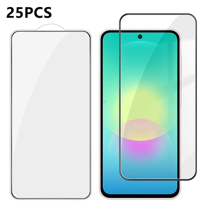 For Galaxy A27 5G 25pcs High-Aluminum Full-Coverage Anti-Fingerprint Screen-Printed HD Tempered Glass Film