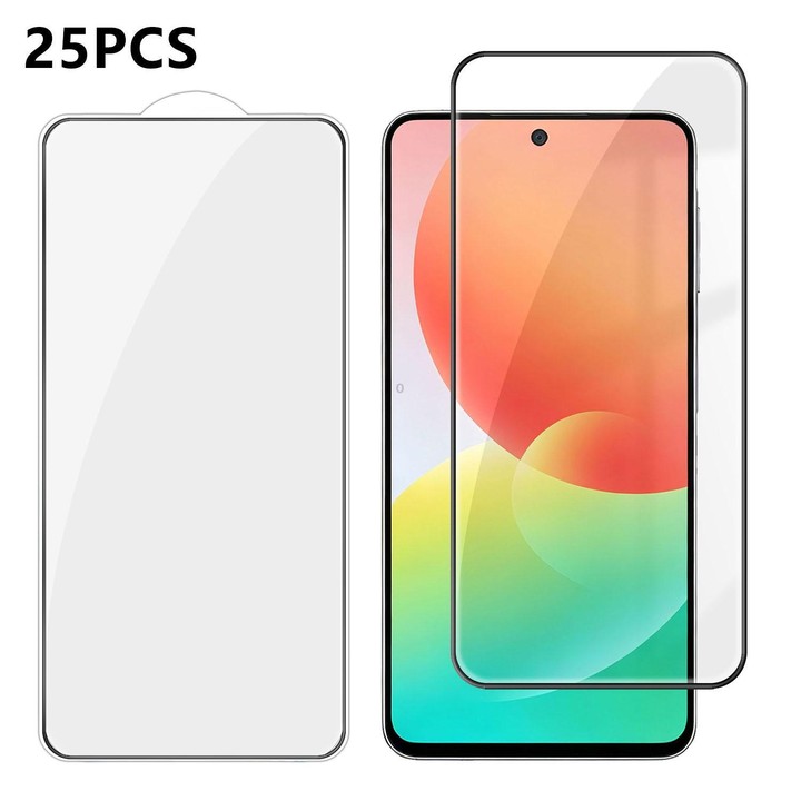 For Galaxy M47 5G 25pcs High-Aluminum Full-Coverage Anti-Fingerprint Screen-Printed HD Tempered Glass Film