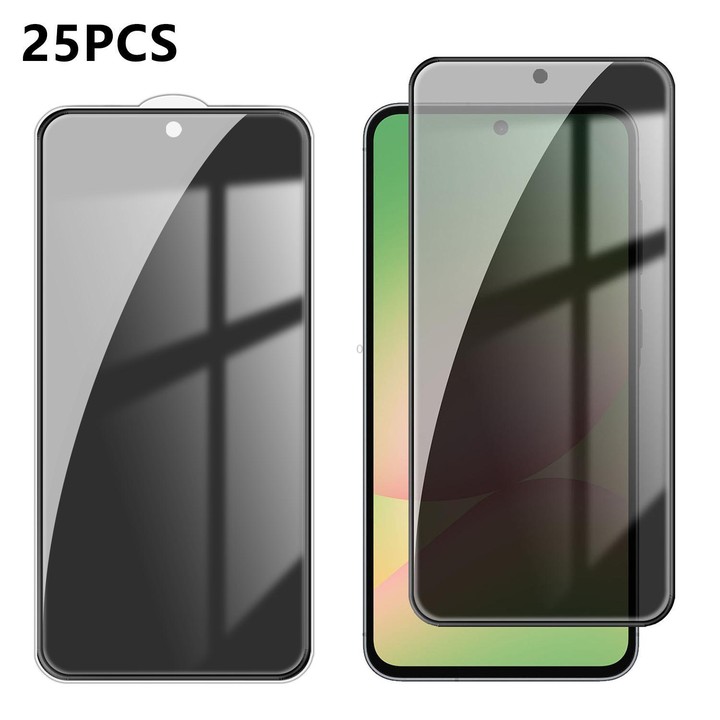 For Galaxy A56 5G 25pcs High-Aluminum Full-Coverage Anti-Fingerprint Screen-Printed Privacy Tempered Glass Film