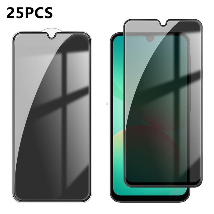 For Galaxy A26 5G 25pcs High-Aluminum Full-Coverage Anti-Fingerprint Screen-Printed Privacy Tempered Glass Film