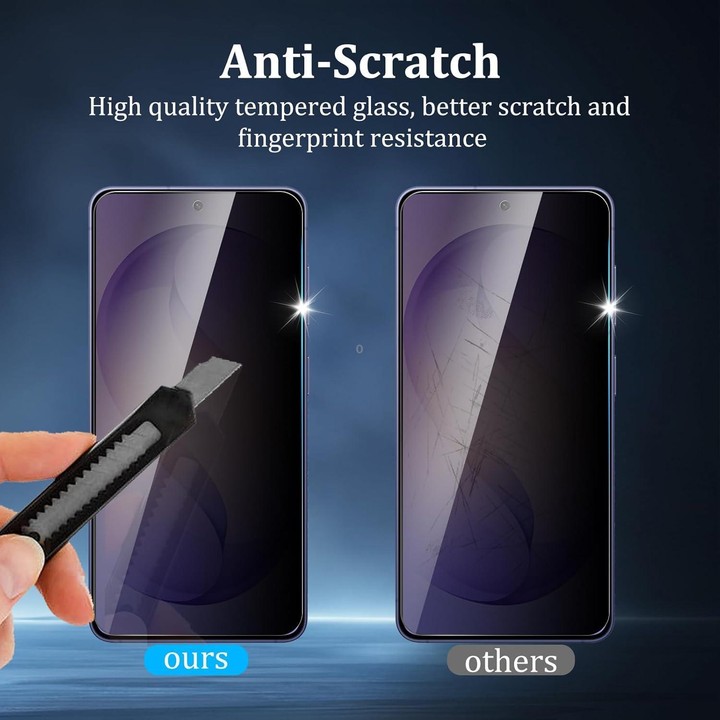 For Galaxy A06 25pcs High-Aluminum Full-Coverage Anti-Fingerprint Screen-Printed Privacy Tempered Glass Film