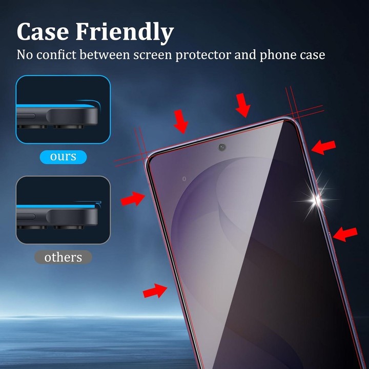 For Galaxy A06 25pcs High-Aluminum Full-Coverage Anti-Fingerprint Screen-Printed Privacy Tempered Glass Film
