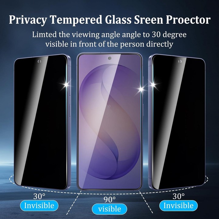 For Galaxy A16 25pcs High-Aluminum Full-Coverage Anti-Fingerprint Screen-Printed Privacy Tempered Glass Film