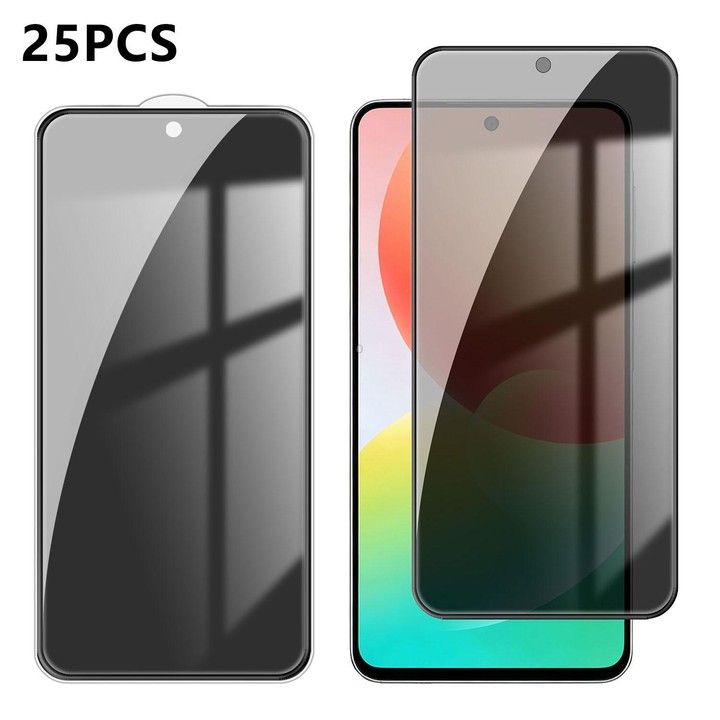 For Galaxy M47 5G 25pcs High-Aluminum Full-Coverage Anti-Fingerprint Screen-Printed Privacy Tempered Glass Film