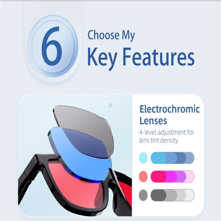 G60 Smart Glasses, Support Bluetooth Call / AI Audio Music(Blue)