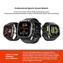 C32Pro 1.75 inch Color Screen BT Calling Smart Watch, Support Health Monitoring / Multiple Sports Modes(Orange)