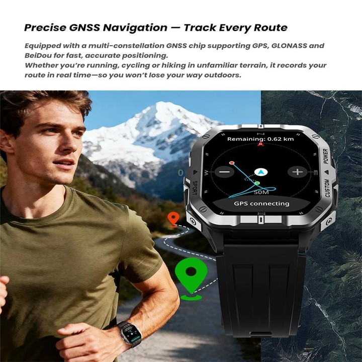 C32Pro 1.75 inch Color Screen BT Calling Smart Watch, Support Health Monitoring / Multiple Sports Modes(Green)