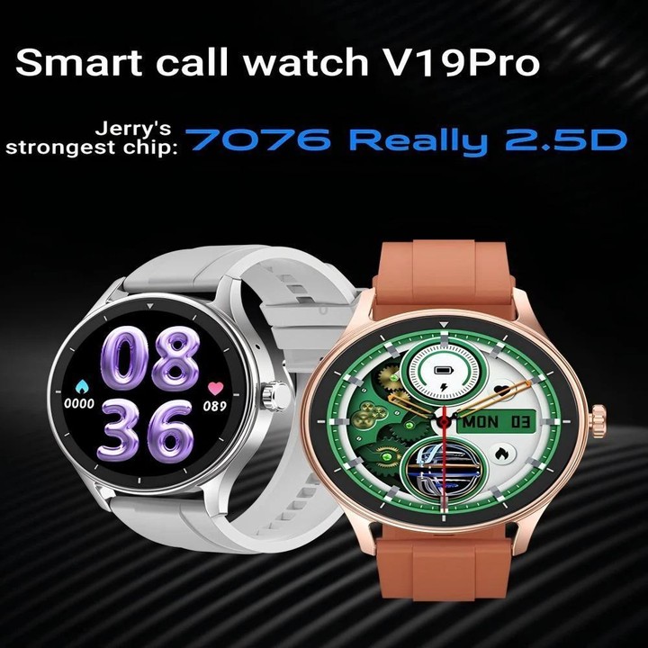 V19 Pro 1.52 inch Color Screen BT Calling Smart Watch, Support Health Monitoring / Remote Photography(Black)