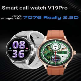 V19 Pro 1.52 inch Color Screen BT Calling Smart Watch, Support Health Monitoring / Remote Photography(Silver)