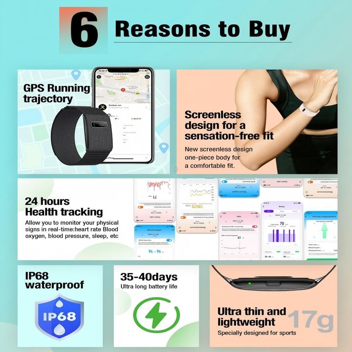 H59max+ Screenless BT Smart Bracelet Silicone Strap, Support Incoming Call Reminder / AI Health Report(Rose Gold)