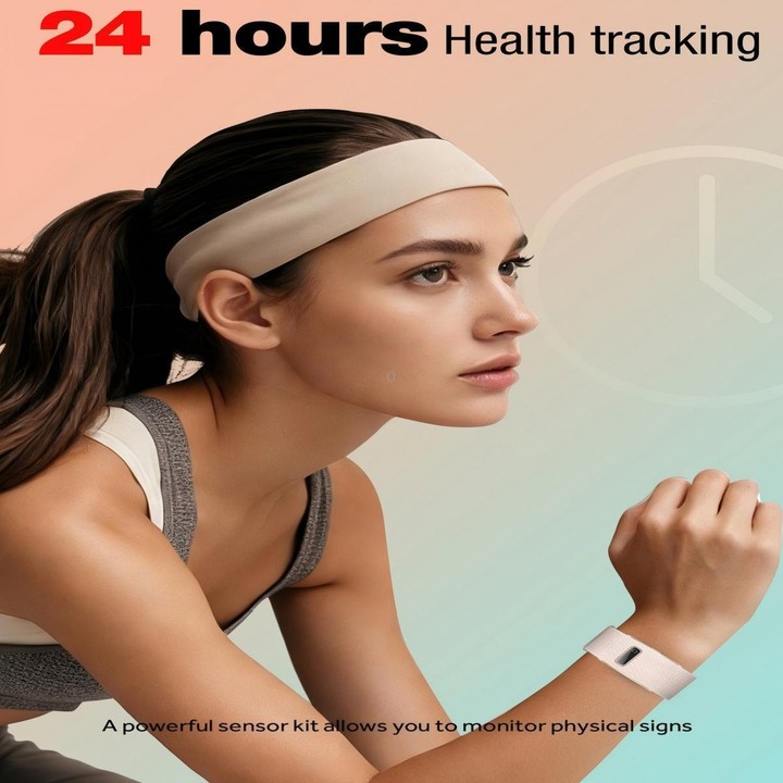 H59max+ Screenless BT Smart Bracelet Silicone Strap, Support Incoming Call Reminder / AI Health Report(Rose Gold)
