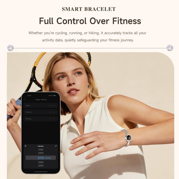 L6 Smart Watch Fashion Bracelet, Support Health Monitoring / Raise To Wake Screen(Rose Gold)