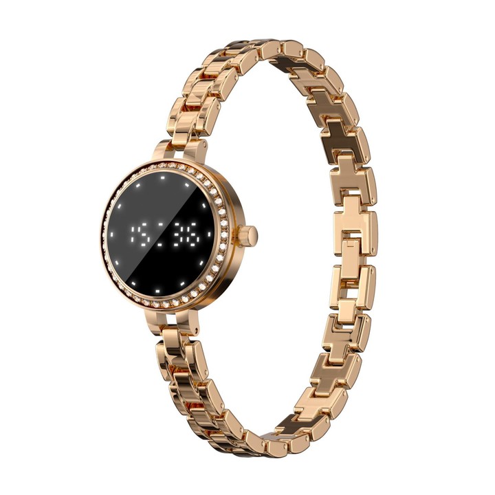 L6 Smart Watch Fashion Bracelet, Support Health Monitoring / Raise To Wake Screen(Rose Gold)